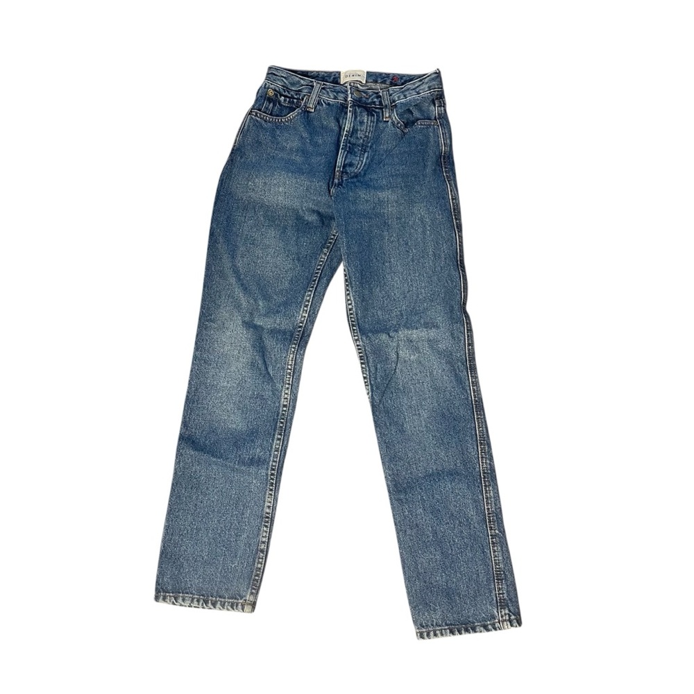 Sezane Classic Blue straight leg Denim Jeans Womens 24 (flaw)